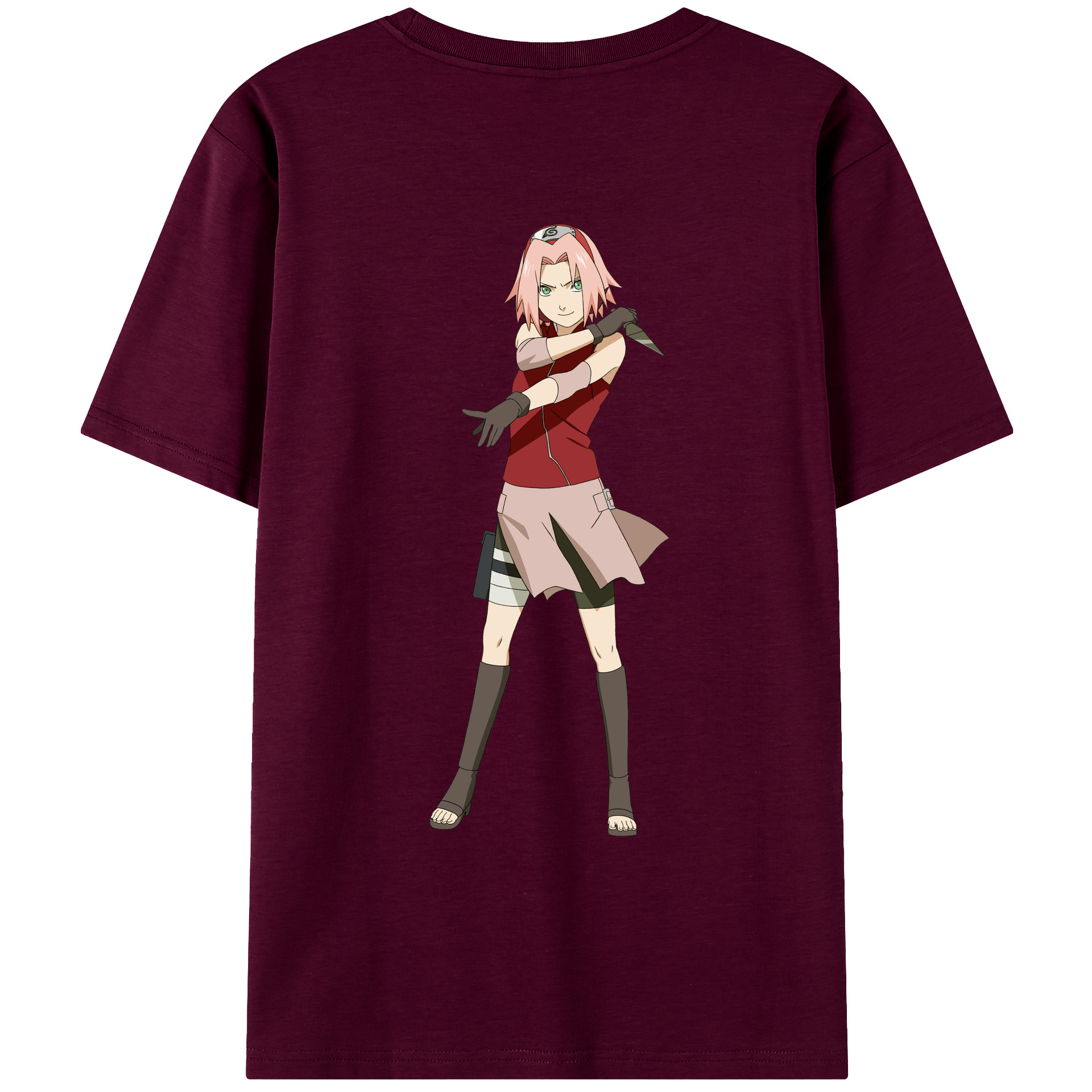 （画像用） NARUTO -ナルト- 春野サクラ Haruno Sakura レディース半袖Tシャツ(バックプリント)